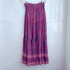 Veronica Beard Serence Floral Tiered Maxi Skirt